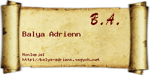 Balya Adrienn névjegykártya